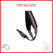 Saxophone Neck Strap Soft Padded Rainbow Braided Pattern for Alto Baritone Sopra