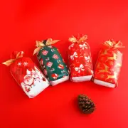 10x Christmas Deer Party Gift Drawstring Packing Stocking Bags 3 Sizes 2024 NEW