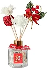 50ml Festive Scent Diffuser - Christmas Scent, Long Lasting Holiday Reed Diffuser, Glass Bottle with Bamboo Reeds, Christmas Fragrance Oil for Home, Holiday Decoration