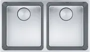 Franke Mythos Double Bowl Bare S/S Sink Undermount