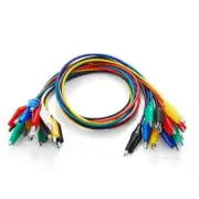 12PCS Alligator Clips Electrical, 6 Clolors Premium Test Leads Set, 22AWG