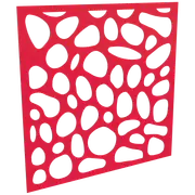 ProtectorAl 300-1200mm x 300-1200mm Light Red/Gloss White Riverstone Unframed Composite Deco Panel