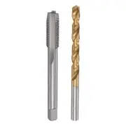 M8x1 Straight Flute Tap 7.0mm Drill Bit Set High Speed Steel Titanium Plated