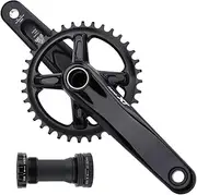 Bicycle Crankset, MTB Crankset 170mm 175mm Mountain Bike 104BCD Hollow Integrated Crank Arm Set 32/34/36/38T Narrow Wide Tooth Chainring with BB