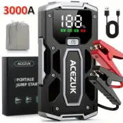 3000A Jump Starter Portable 12V Car battery High Booster Power Bank Pack Charger