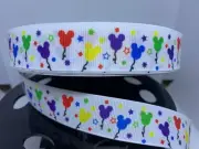 NEW 5 yards 7/8" Mickey Balloon Grosgrain Ribbon