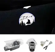 2 Pcs Car Door Logo Lights Compatible for LED Courtesy Ghost Shadow Lights Projector Laser Welcome Light Puddle Lamp Car Accessories (Ride on a Pig, LX GX TX)