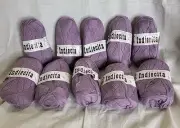 Indiecita 100% Alpaca Colores Naturales Yarn, Lavender 183 yds Lot of 10 Skeins