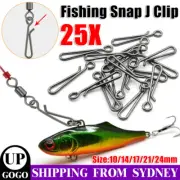 Fishing Snap J Clip Connector 25pcs - Fastest Changing Squid Jig Egi Swivel Lure