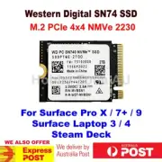 WD SN740 2230 M.2 M-Key PCIe 4x4 NVMe SSD 512GB 1TB 2TB Surface Pro Steam Deck