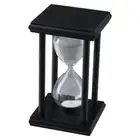 Black Wooden Sandglass Timer 30 Minutes Hourglass Timer Set Living Room Decor