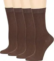 [Dafi soft] 4 Pack Cotton Socks for Women | Flat Toe Seam | Everyday Essentials