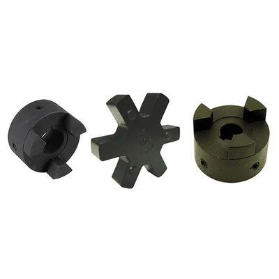 L095 Flexible L-Jaw Coupling Coupler Set with NBR Rubber Spider 1" to 1-1/8"