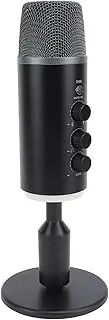USB Condenser Mic for Gaming and Streaming RGB Light, Adjustable Volume, Clear Sound, Metal Build, Professional Recording