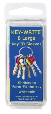 Lucky Line 17208 No.8 Heat-Shrink Plastic Assorted Colors Key Sleeve Large