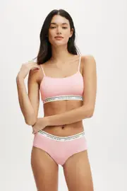 [Body] Body - Branded Cotton Scoop Bralette - Blushing bride XL BLUSHING BRIDE