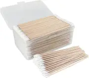 6 Inch Pointed Tips Cotton Swabs - Long Wooden Stick Cotton Buds Pointed Cott...