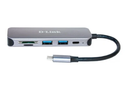 D-Link DUB-2325 - 5-in-1 USB-C Hub with Card Reader MicroSD SD SDHC SDXC
