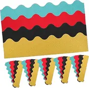 Operitacx 40pcs Glitter Wave Border Trim Decorative Border for Classroom and Home Decor for Bulletin Boards Lockers and Parties