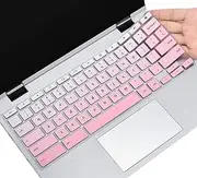 Keyboard Cover Skin for Lenovo Chromebook Flex 3 11"/IdeaPad 3 11.6 / Spin X360 / Flex 5 5i 13 / C330 C340 100e 300e 500e 11.6, Ombre Pink
