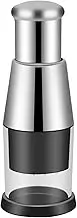 Pressed Garlic Chopper, Stainless Steel Manual Garlic Masher Handheld Push Type Garlic Crusher Labor Saving Kitchen Food Chopper Gadget for Ginger Chili Onion Salad, Silver, 2024042609