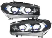Car Headlight Compatible For BMW X5 F15 LED Headlights 2014-2018 Head Lamp Car Styling DRL Signal Projector Lens Automotive Accessories(For Original Xenon)