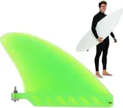Paddle Board Fin - Single Center PVC Paddleboard Fin - Detachable Tail Rudder No Tool Replacement Water Sports Accessories for Men & Women