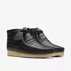 NEW Men Clarks Wallabee Original Black Crocodile Distress Limited Edition shoes
