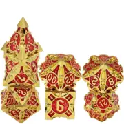7pcs/set D&D Dice Set Metal Dice Dungeons & Dragons Game Accessories Popular A6