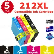 5x Compatible Ink Cartridge 212XL HY For Epson WorkForce WF-2810 WF-2830 WF-2850