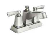 Moen WS84922SRN Conway 4″ Centerset 2-Handle Bathroom Faucet in Brushed Nickel
