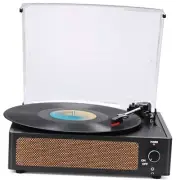 Vinyl Record Players Vintage Turntable for Vinyl Records with Speakers Black