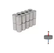 10x N50M 100°C 6.85mm x 15mm | Cylinder Neodymium Rare Earth Magnet High Temp