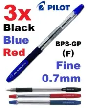 3x Pilot BLACK BLUE RED 0.7mm BPS GP F Ball Point Pen AU Seller Fine JAPAN