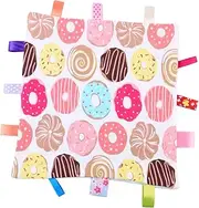 VICASKY Cotton Security Blanket for Newborns Tag Blanket Newborn Great for Toddlers Soft and Comforting