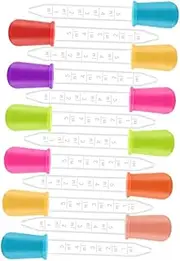 TOBBOMEY Precision Graduated Silicone Droppers 12pcs Lab Transfer Pipettes Plastic Tip for Eye Medicine Oil Feeding