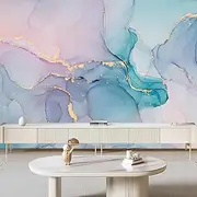 [LILOKKO] Custom Colorful Texture 3D Abstract Marble Peel and Stick Wallpaper Removable Marble Wall Mural Decor for Living Room Bedroom Marble Murals