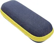 [ANDRESLAD] Denim Organizer Shockproof Hard Shell Travel Case Quick Zipper Access for Sunglasses