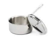 All-Clad 3 Quart Triply Stainless Steel Sauce Pan w/Rim With Lid