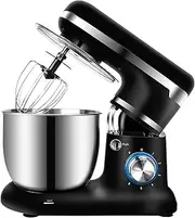 Food Mixer Electric Stand Mixers for Baking with 5L Bowl Cake Mixer 6 Speeds with Pulse Function with K-Beater, Dough Hook, Whisk for Cake, Batter, Bread, Desserts and More (Color : Black)