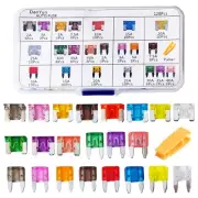 128pcs Fuse Set, 64pcs Mini Flat Fuses, 64pcs Low Profile Fuses, Car Blade Fuses