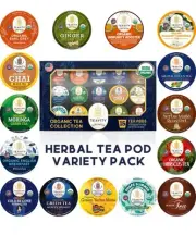 Organic Tea Pods Variety Pack - Assorted Sampler Pack Compatible for Keurig B...