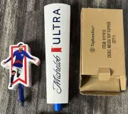 Michelob Ultra 8 inch Mini Topper Beer Keg Tap Handle Lionel Messi Topper