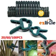 100 Tie Stem Grow Training Weatherproof Orchid Support Garden Plant Clips Tomato