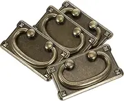 CANIGHT 4pcs Chinese Antique Handle Unique Door Knobs Dresser Handles Vintage Brass Pulls Decorative Drawer Knobs Black Wardrobe Knob Brass Drawer Knobs Decorative Drawer Pulls Lictop