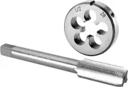 Burkit 1/2"-28 UNEF Tap and Die Set, Right Hand 1/2 x 28 UNEF, Silver