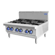 Cookrite 168Mj/h Open 6 Burner Cook Tops NG AT80G6B-C-NG - AT80G6B-C-NG-SM
