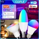 CORUI Tuya WIFI/Zigbee Smart Bulb E27/E14/GU10 RGB LED Light Bulbs Smart Life Re