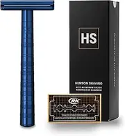 Henson Shaving AL13-M DE Safety Razor Steel Blue