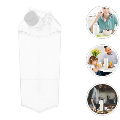 Milk Storage Bottle Clear Water Bottles for School Juice Container Fridge